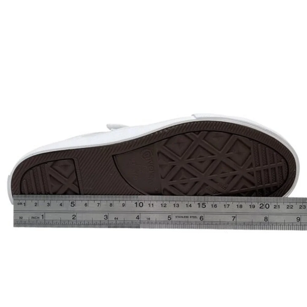 Converse Pro Blaze Youth Boys Girls Slip-on Leather Sneaker‎ Size 2Y Solid White